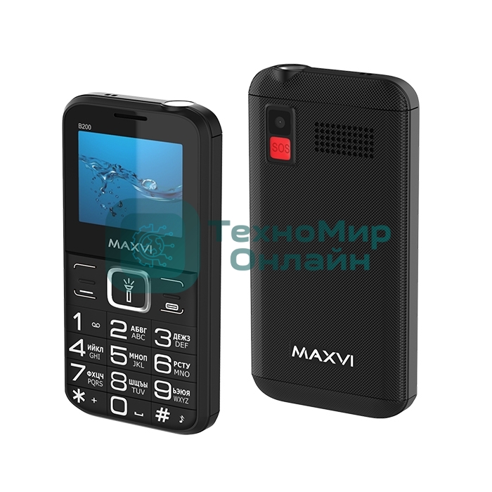 Мобильный телефон Maxvi B200 черный