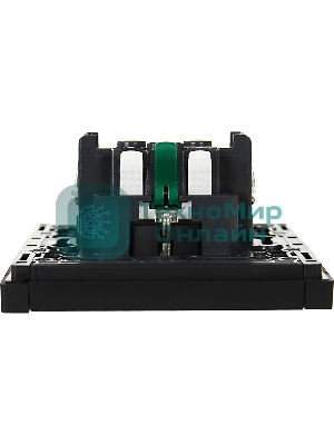 Розетка СП FORTE&PIANO FP114 16А с заземл. без защ. шторок безвинт. крепл. черный IEK FP-R11-16-1-K02