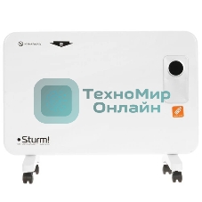 Конвектор электрический Sturm! CH1000D, белый, 1000 Вт, 15 м2, дисплей, электронный термостат