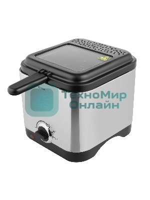 Фритюрница Centek CT-1430 900 Вт объем 1,5лЧаша - антипригарная, стальной корпус, окно