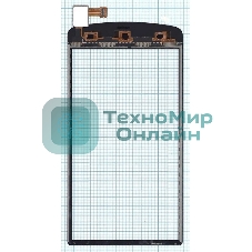 Сенсорное стекло (тачскрин) для OPPO N1 mini, черное