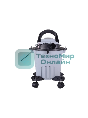 Строительный пылесос Ресанта ПС-1400/15 серый, 1400 Вт, уборка сухая/влажная/выдув, пылесборник бак/мешок, 15 л