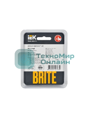 Рамка 1-местная IEK BRITE РУ-1-2-БрД (BR-M12-G-K30) стекло дымчатый