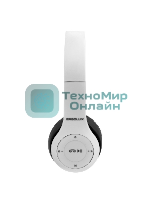 Беспроводные/проводные наушники ERGOLUX ELX-BTHP01-C01 белый, накладные, Bluetooth + проводной, до 8 ч