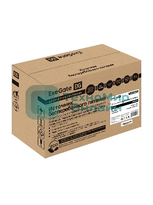 Источник бесперебойного питания ExeGate EP285474RUS Power Back BNB-850.LED.AVR.EURO.RJ.USB 850VA/480W, LED, AVR,2 евророзетки, RJ45/11, USB, черный