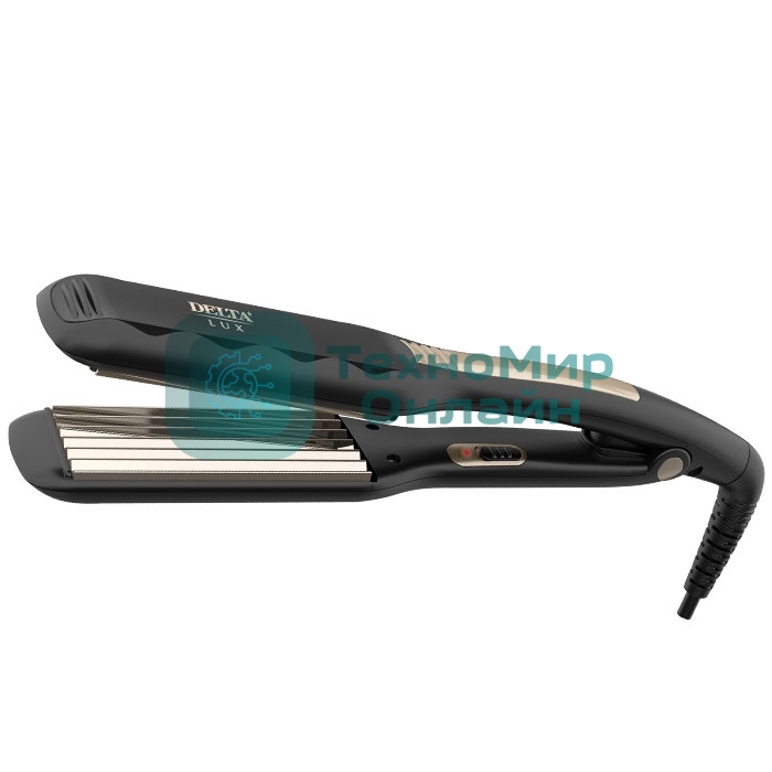Стайлер для волос DELTA LUX DL-0540 черный/золотой, 45 мм, 215 °C, 1 режим