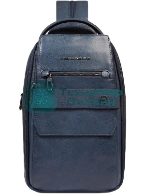 Рюкзак слинг мужской Piquadro Solm CA7028S141/AV серо-голубой кожа
