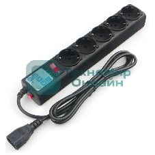 Сетевой фильтр PowerCube, PC 3м, 5р, черный граф. 10А, UPS(C14), SPG5-B3