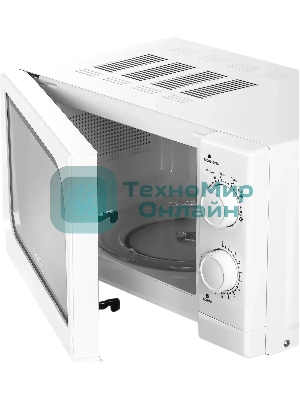Микроволновая печь Galanz MOS-2004MW белый, 20 л, 700 Вт, переключатели - поворотный механизм