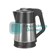 Чайник электрический BACKMAN BM-TEA 727 2,3 л, 2200 Вт, серебристый/черный