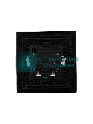 Розетка СП FORTE&PIANO FP114 16А с заземл. без защ. шторок безвинт. крепл. черный IEK FP-R11-16-1-K02