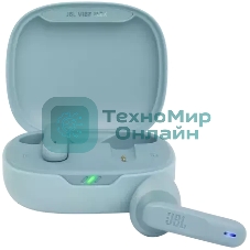 Наушники TWS JBL Wave Flex мятный, вкладыши, Bluetooth, быстрая зарядка, до 8 ч
