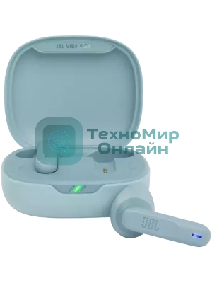 Наушники TWS JBL Wave Flex мятный, вкладыши, Bluetooth, быстрая зарядка, до 8 ч