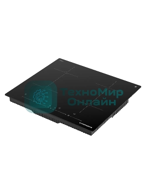 Индукционная варочная панель Kuppersberg ICI 624, индукция, High-Tech, 60 см, 9 уровней мощности, inverter, таймер, пауза, Booster, автоматическое отключение, Flexi-zone, поддержание тепла, слайдерное управление, черный