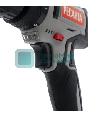 Дрель-шуруповерт Ресанта ДА-20-2ЛК, 20 В, 2 Ач, 55 Нм, щеточный