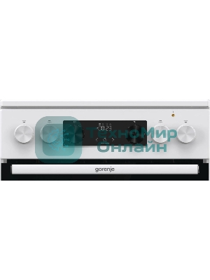 Плита электрическая Gorenje GECS5C70WA белый, конфорок 4 электрических, духовка 70 л, 50 см x 85 см x 59.4 см
