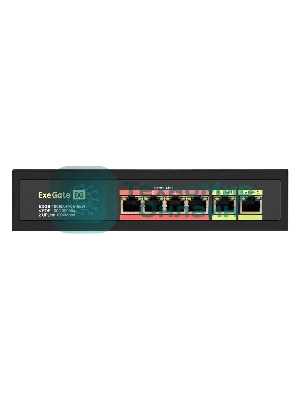 Коммутатор ExeGate EDGS-1006D.4PoE-65W, 4×1 Гбит/с PoE + 2×1 Гбит/с, неуправляемый