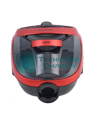 Пылесос Willmark VC-2255CYM красный, 380/1800 Вт, уборка сухая, пылесборник контейнер циклонного типа, 1.5 л