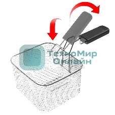 Фритюрница электрическая Tuarex AG-3501 черный/стальной, мощность 2000 Вт, сенсорное управление, объем масла 2,5 л, регулир. темп, 4 шт/уп.
