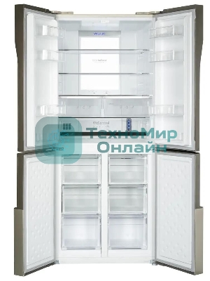 Холодильник Hansa FY418.3DFXC нержавеющая сталь трехкамерный 274/144л морозилка снизу