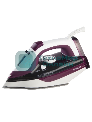 Утюг Galaxy Line GL 6108 бордовый/белый, 2400 Вт, 50 г/мин, 230 г/мин, 500 мл