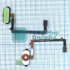 Кнопка HOME в сборе с механизмом и шлейфом для Samsung Galaxy S6 Edge SM-G925F, белый