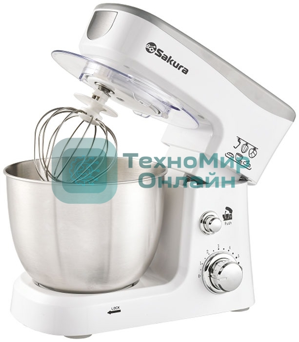Миксер планетарный Sakura SA-6327W белый