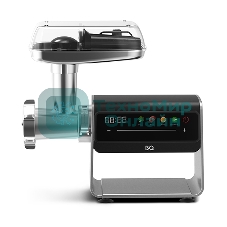 Мясорубка электрическая BQ MG2007 PREMIUM серый, 2500 Вт, 2.7 кг/мин, реверс, защита от перегрузки, насадки - 5