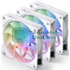 Вентилятор для корпуса JONSBO ZF-120W (120x120x25мм, 4-pin PWM, ARGb, 61.0CFM, 28.9dBA, 1500RPM, белый, 3pcs)