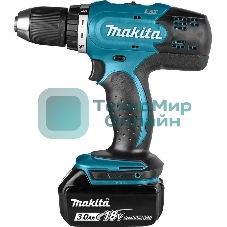 Дрель-шуруповерт Makita DDF453RFE, 18 В, 3 Ач, 42 Нм, щеточный