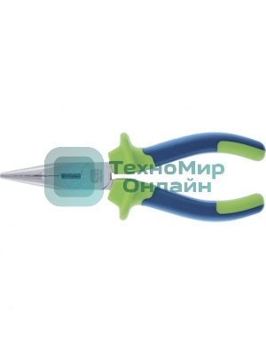 Длинногубцы Сибртех прямые,160 мм, двухкомпонентные рукоятки