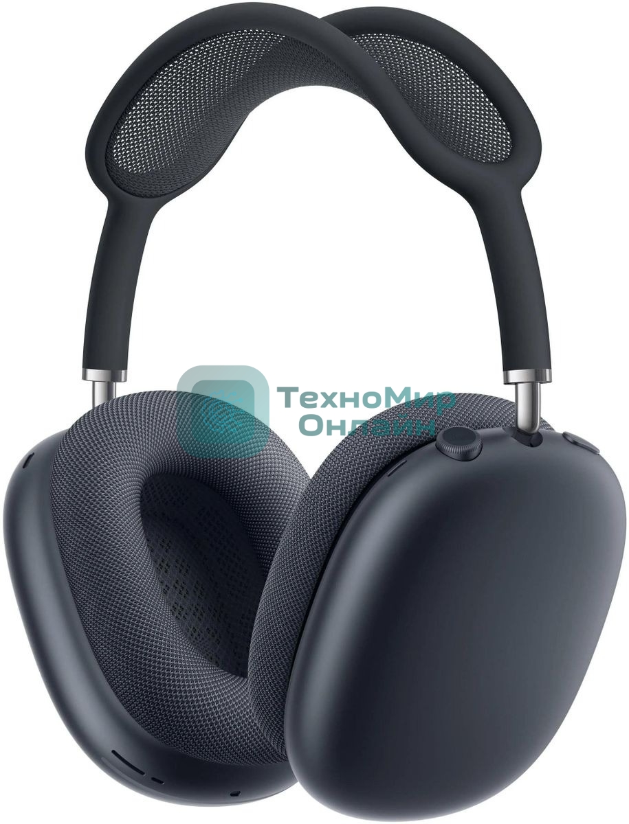 Беспроводные/проводные наушники Apple AirPods Max A3184 темная ночь, полноразмерные, Bluetooth + проводной, оголовье, до 20 ч