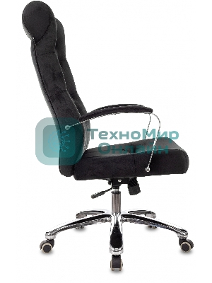Кресло руководителя Бюрократ T-9928SL Fabric черный Italia Black, крестов. металл хром