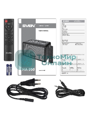Аудиосистема SVEN HA-950, черный, МДФ, эко-кожа (60 Вт, Bluetooth, USB, Micro SD, пульт)