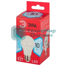 Лампа светодиодная ЭРА RED LINE LED A60-10W-840-E27 R 10 Вт груша нейтральный белый свет