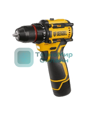 Дрель-шуруповерт Denzel CDH-BL-12, 12 В, 2 Ач, 45 Нм, бесщеточный