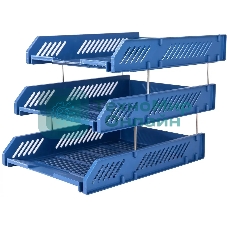 Лоток горизонтальный Deli E9209 для бумаг 268х336х118мм ассорти