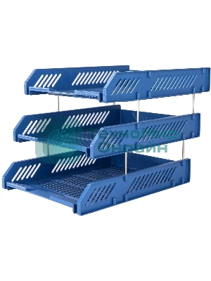 Лоток горизонтальный Deli E9209 для бумаг 268х336х118мм ассорти