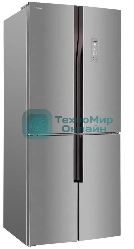 Холодильник Hansa FY418.3DFXC нержавеющая сталь трехкамерный 274/144л морозилка снизу