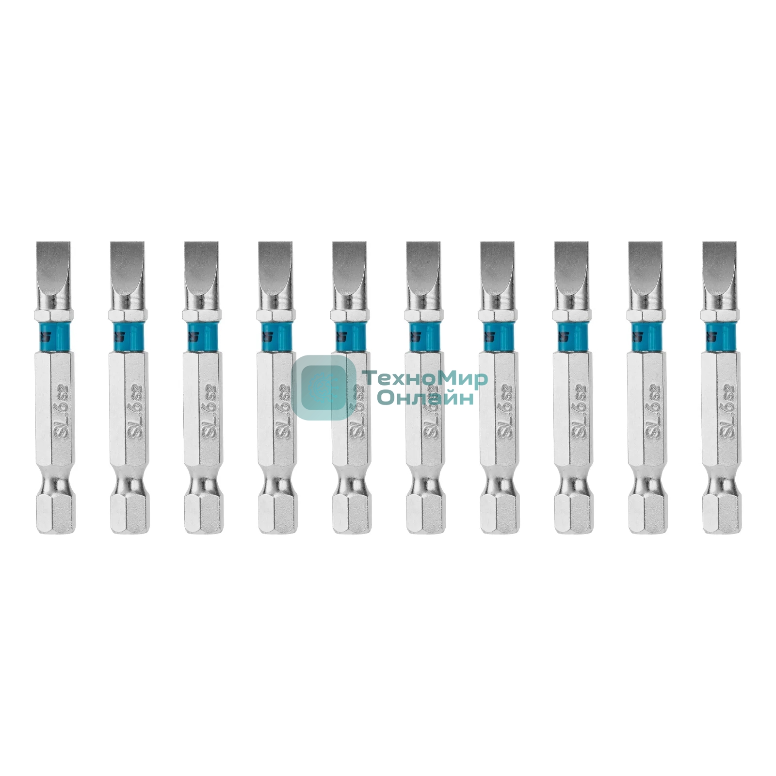 Бита Gross 113026 SL6,0х50 мм, сталь S2, шестигр., 10 шт.