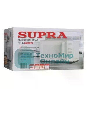 Микроволновая печь SUPRA 20SW27 белый, 20 л, 700 Вт, переключатели - сенсор