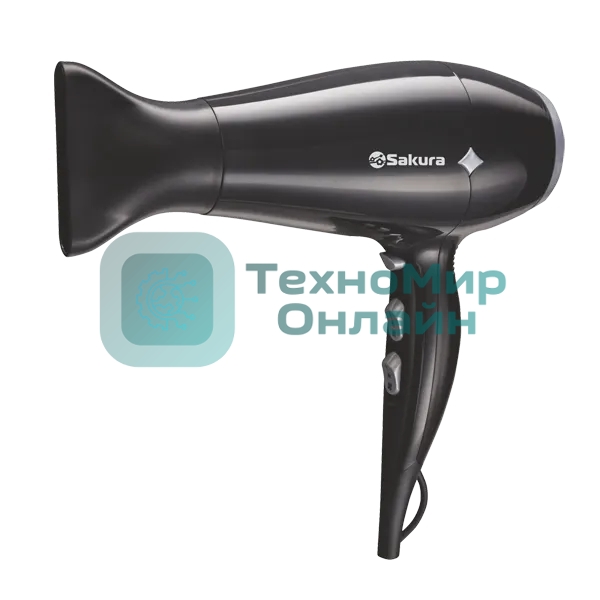 Фен SAKURA SA-4048BK черный, 2200 Вт