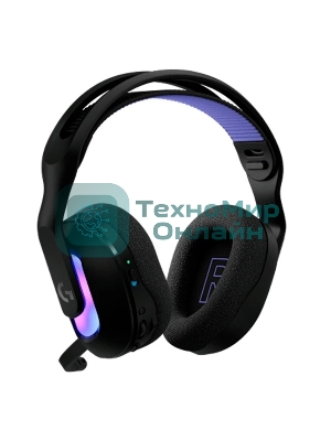 Гарнитура Logitech G522 Lightspeed чёрный, беспроводная + проводная, Bluetooth 5.3/USB, радиус 30 м, подсветка, съёмный микрофон