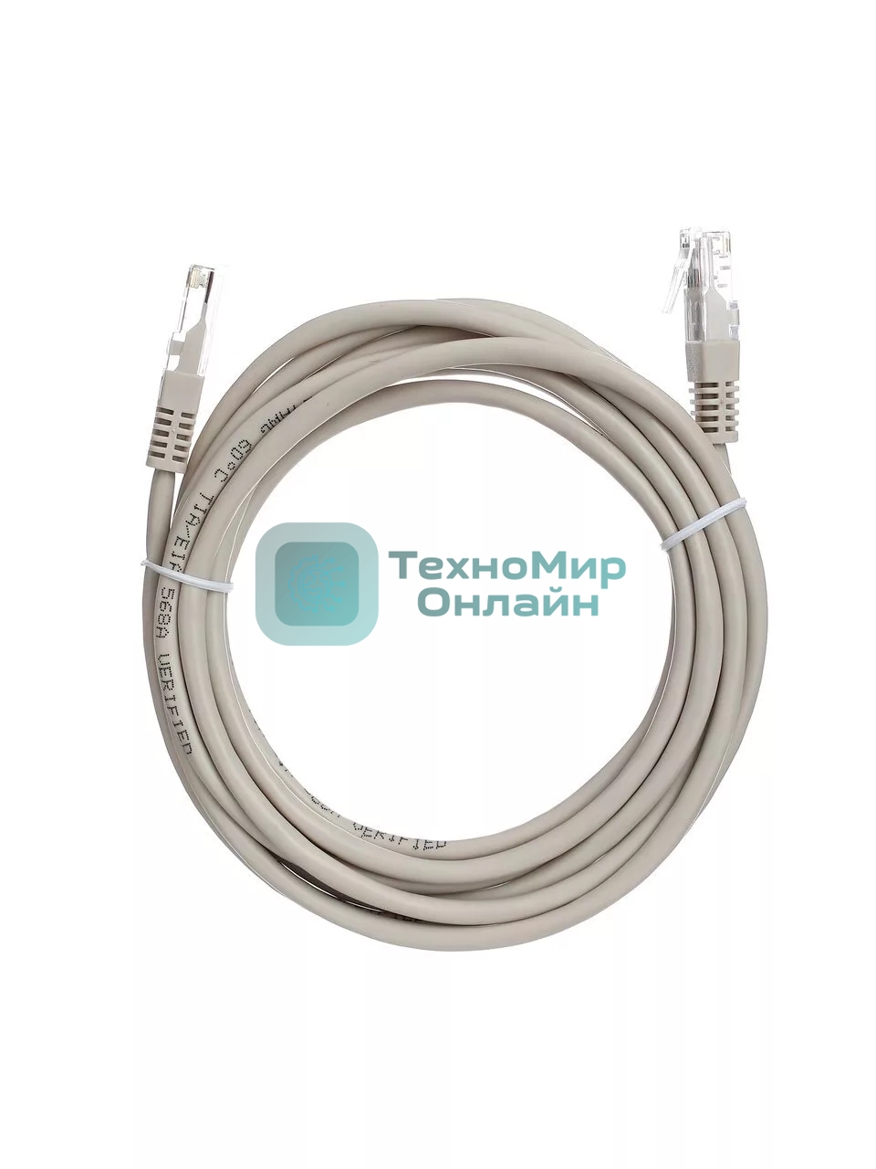 Коммутационный шнур Патч-корд литой Aopen/Qust ANP511 3M UTP cat.5е 3м серый