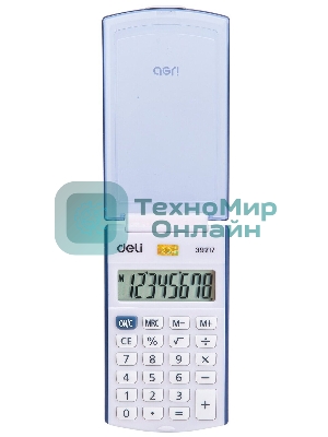 Калькулятор карманный Deli E39217/BLUE синий 8-разр.