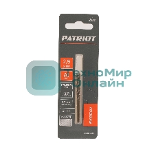 Сверло PATRIOT EXPERT по металлу, Р6М5К5, 2,5 мм, 2шт в блистере