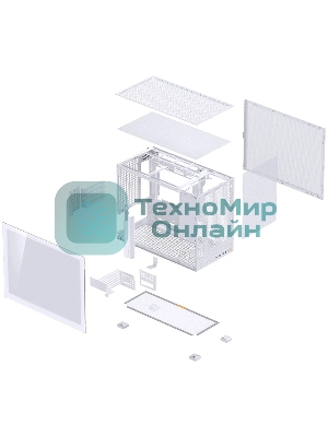 Корпус без блока питания Case JONSBO D32 PRO, Mini-Tower, TG, no fan, 2xUSB-A 3.2 + 1xUSB-C 3.2, mATX, mDTX, mITX White