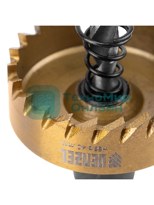 Коронка по металлу Denzel HSS, 40 мм, нитридтитановое покрытие