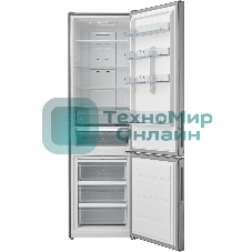 Холодильник Centek CT-1723 стальной двухкамерный 254/85 л морозилка снизу, No Frost