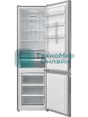 Холодильник Centek CT-1723 стальной двухкамерный 254/85 л морозилка снизу, No Frost